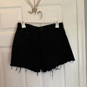 Black Denim Shorts